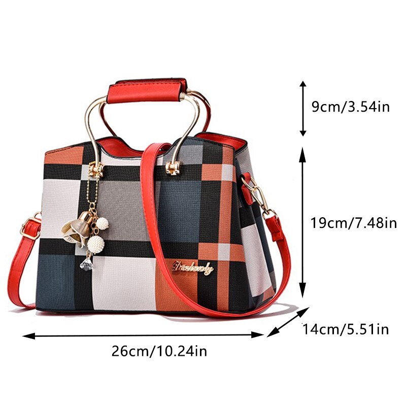 Faux Leather Bag Adjustable Strap Top Handle Bag Large Capacity Shoulder Bags