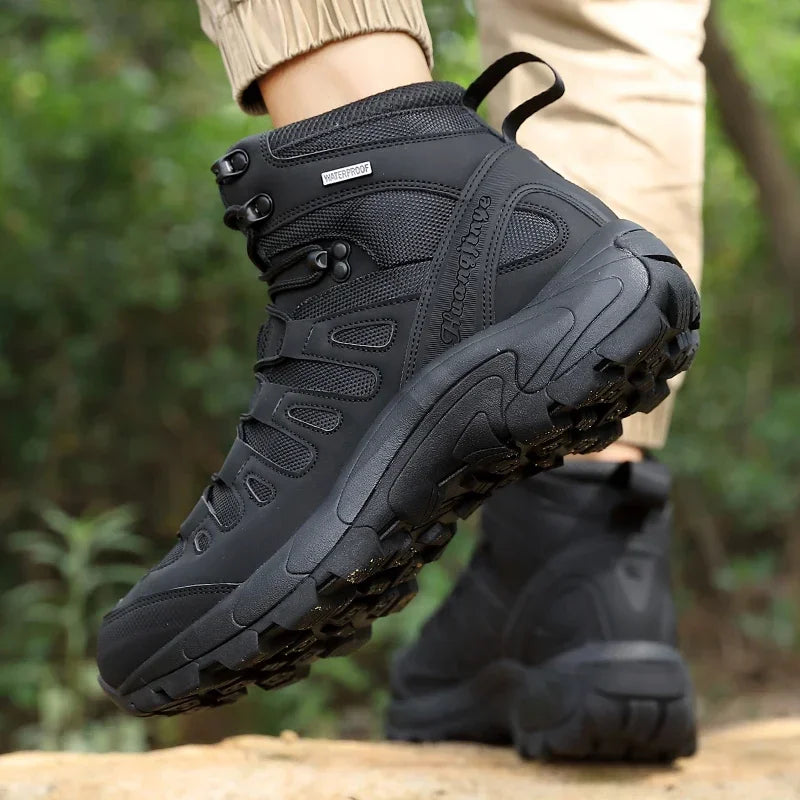 Hiking Shoes High Top Men's Casual Breathable Sneakers High Quality Jogging Hiking Sneakers Non-slip Plus Size Men's Shoes
