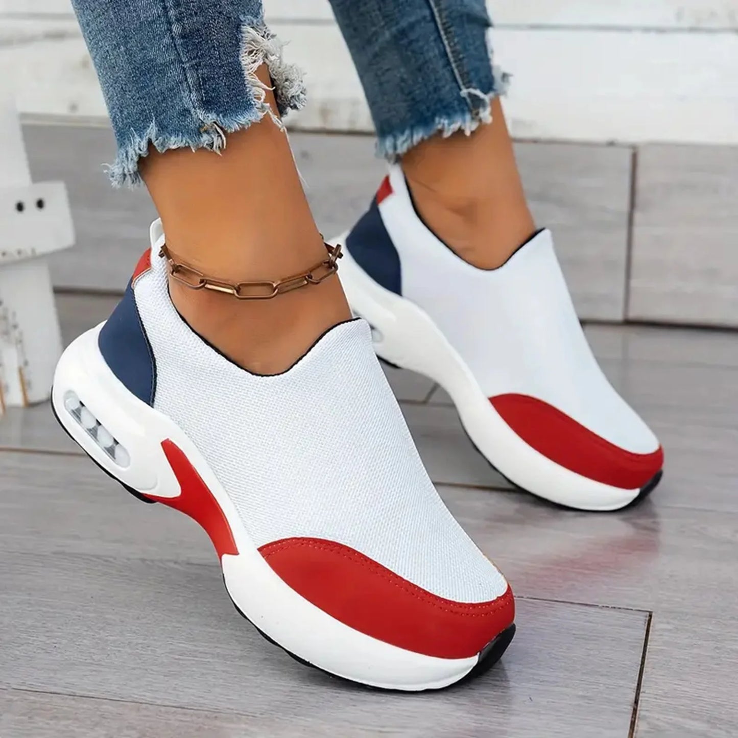 Women'S Shoes Free Shipping Offer Leisure Women'S Slip On Travel Soft Sole Comfortable Shoes Outdoor Mesh Zapatos Para Mujeres