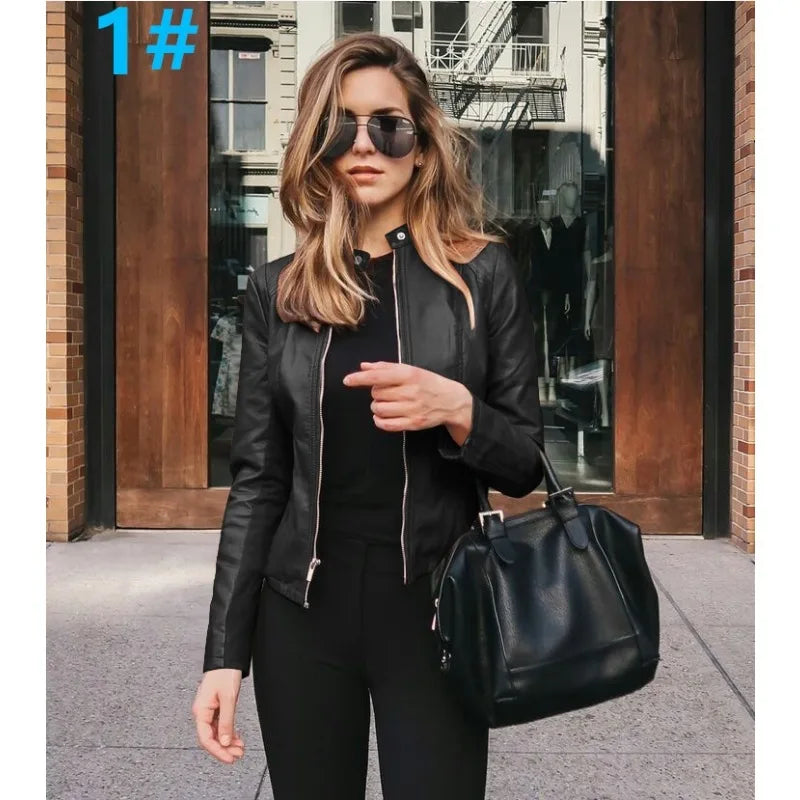 Women's 1XL-5XL plus size Hot selling new products for autumn and winter leather jackets suits small jackets women's clothing