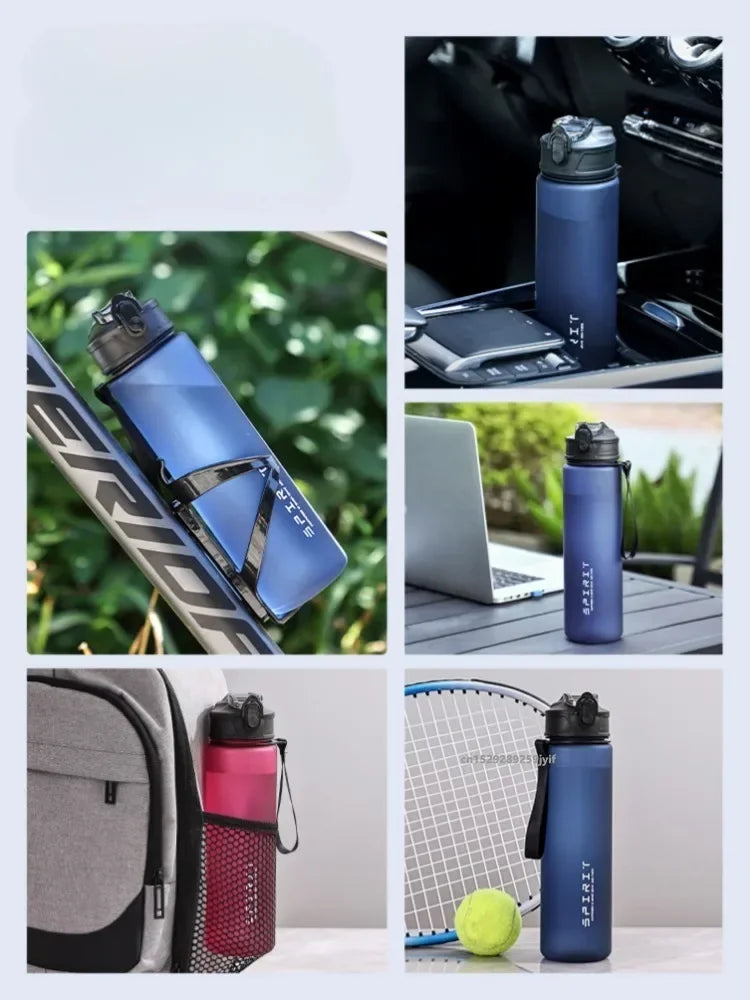 750ml Sports Water Bottle with Straw Gym Cup Portable Large Capacity Water Bottle For Fitness Camping Men Water Kettle