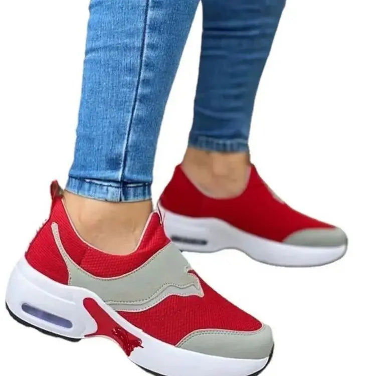 Plus Size 35-43 Shoes for Women Sneakers Slip on Comfortable Ladies Vulcanize Shoes Wedge Platform Round Head Ladies Shoes