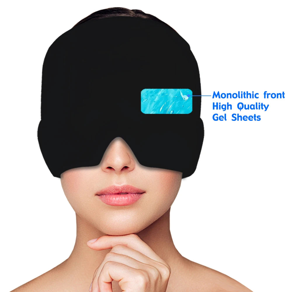 Migraine Relief Hat headache hat Gel Hot Cold Therapy Ice Cap For Relieve Pain Ice Hat Eye Mask Stress Pressure Pain Relief