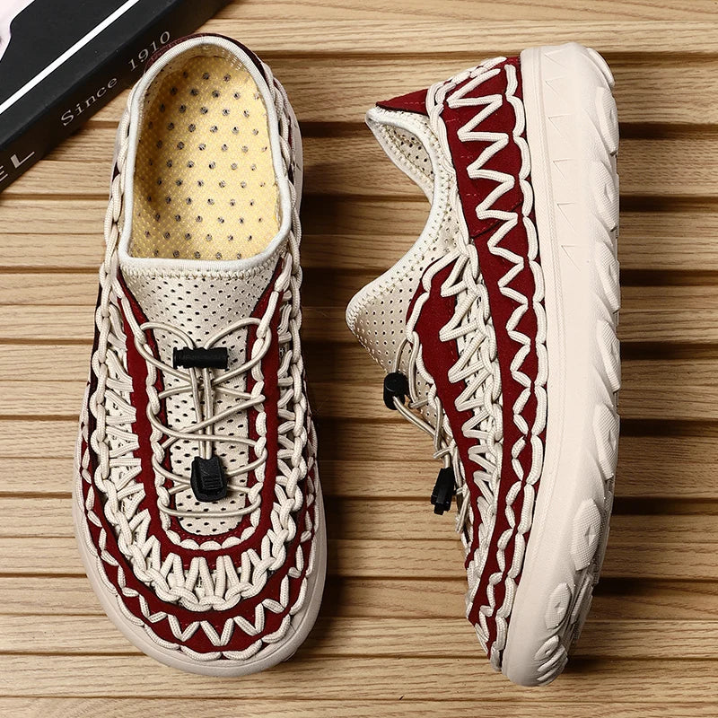Summer Hand-woven Men's Sandals Fashion Men Casual Shoes Brand Designer Men Sneakers High Quality Beach Sandals Men Shoes