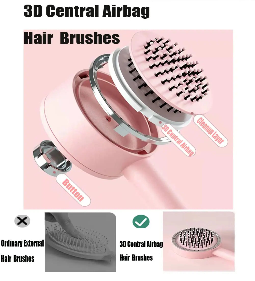 Self Cleaning Hair Comb Scalp Massage Hair Brush Women Curly Hair Detangler Styling Tools for Women's Hair Brush Dropshipping