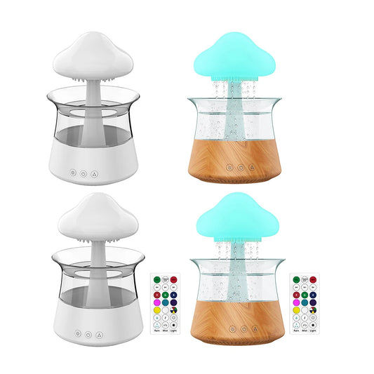 Mushroom Rain Fragrance Diffuser Colorful Night Light Electric Aroma Diffuser Relieve Fatigues Home Decor for Bedroom Kids Room