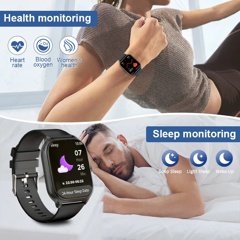 LIGE Smart Watches Women Men Bluetooth Call Sports Fitness Track Bracelet Blood Oxygen Health Monitor Smartwatch For Andriod IOS