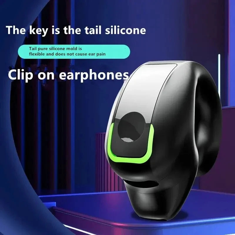 Bluetooth Earphone Clip On Monaural Inear Motion Stereo Bone Conduction Gd28 Business Wireless Earphone Mini Monaural Tws