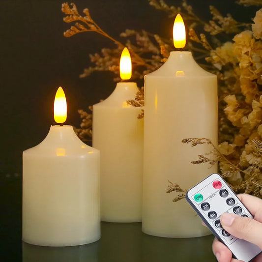 Pack of 6/9 LED Flameless Candles Led Candles 3Pcs/Set Remote Control Battery Powered Candle For Outdoor Indoor Wedding Decor