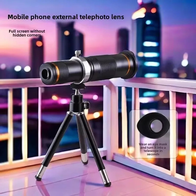 38X Mobile Phone Telephoto Lens 4k High Definition Telescope Outdoor Fishing Live Concert Universal Shooting Artifact