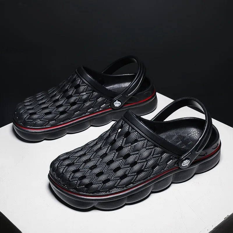 Summer Men's Clogs Sandals Man Home Garden Shoes Comfortable Men Slippers Non-Slip Soft Bottom Flip Flop Sandals Big Size 46 47