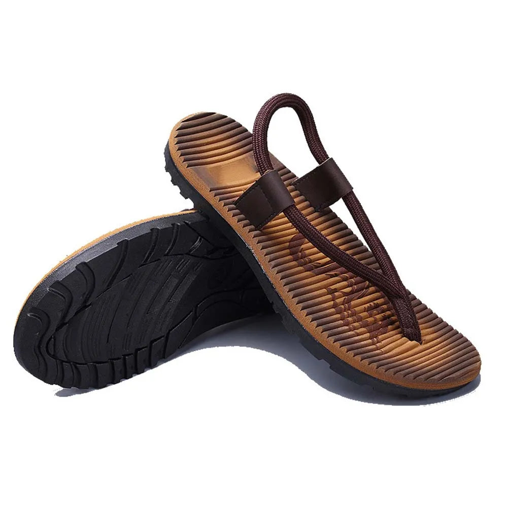 Summer Men's Flip-Flops Minimalist Beach Sandals Large Size Lightweight Non-slip Soft Sole Beach Couples Toe Thong Sandals