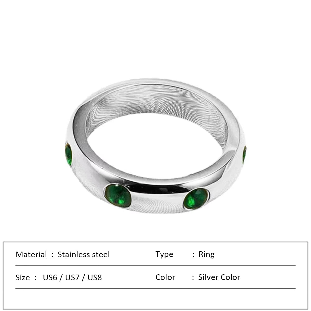Waterproof Stainless Steel Ring for Women Non-fading Heart Ring Stylish Metal Rings Simple New Jewelry Wholesale Dropshipping