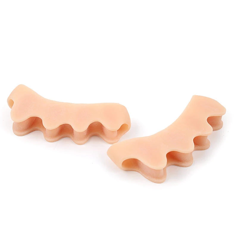 1 Pair Silicone Toe Separators Hammer Toe Bunion Gel Cushioning for Yoga Comfortable Protective Pads for Men And Women