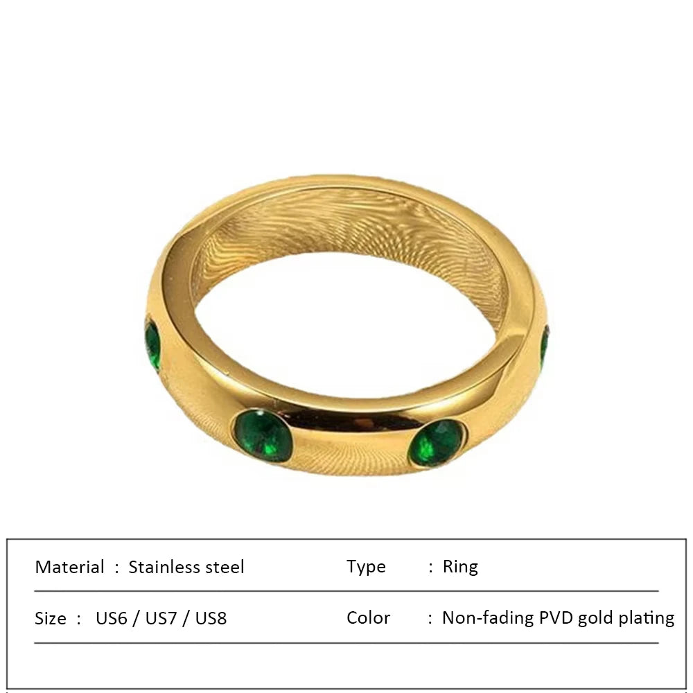Waterproof Stainless Steel Ring for Women Non-fading Heart Ring Stylish Metal Rings Simple New Jewelry Wholesale Dropshipping