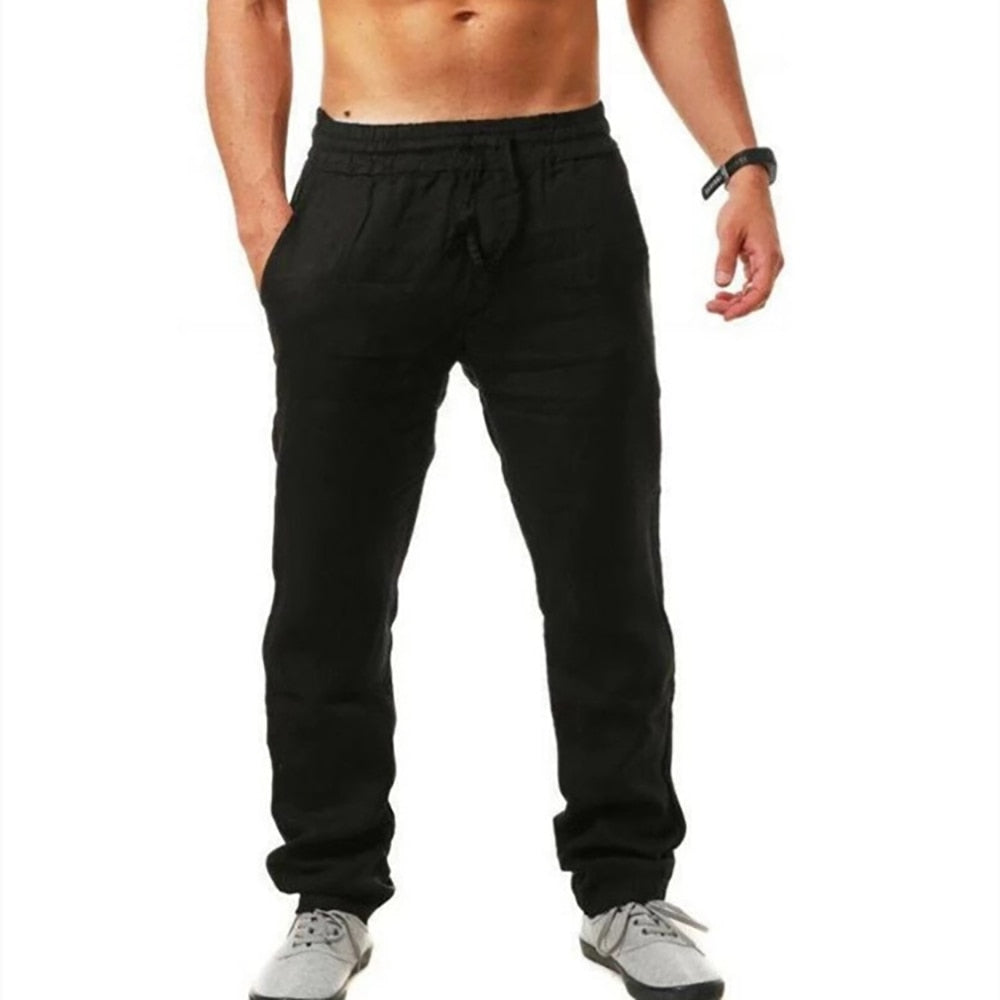 Male Casual Elastic Waist Casual Pants