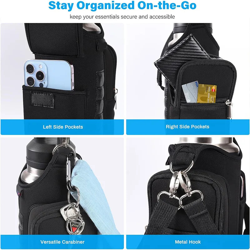Magnetic Water Bottle Bag Strong Magnet Sports Water Cup Holder for Gym,Outdoor Activities, Ideal for Hiking, Running & Fitness