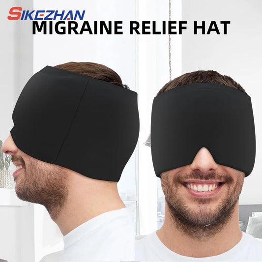 Migraine Relief Hat headache hat Gel Hot Cold Therapy Ice Cap For Relieve Pain Ice Hat Eye Mask Stress Pressure Pain Relief