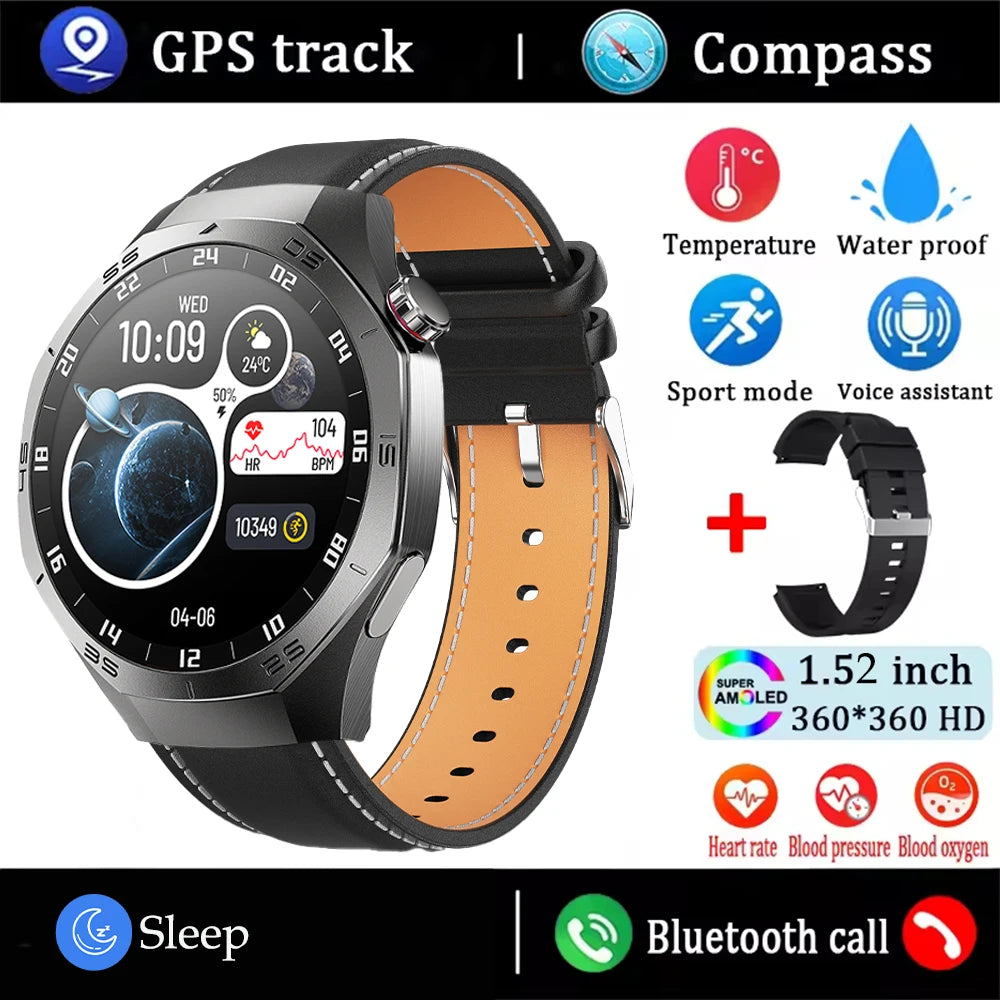 2025 New For Huawei GT5 Pro Smart Watch Men AMOLED Screen GPS Motion trajectory Heart Rate Bluetooth Calls SmartWatch Waterproof