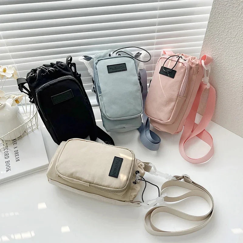 Portable Water Bottle Bag Outdoor Sports Phone Water Bottle Storage Bags Hiking Camping Travel Kettle Bag with Shoulder Straps