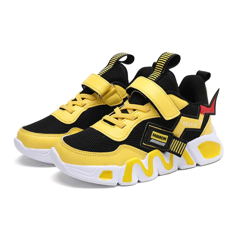 Cartoon Kids Boys Basketball Shoes Soft Sole Sneaker Outdoor Children Sports Running Shoes Non-slip Breathable Walking Sneaker