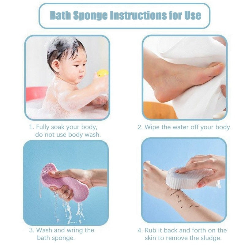 Bath Exfoliating Scrub Sponge Shower Dead Skin Remover