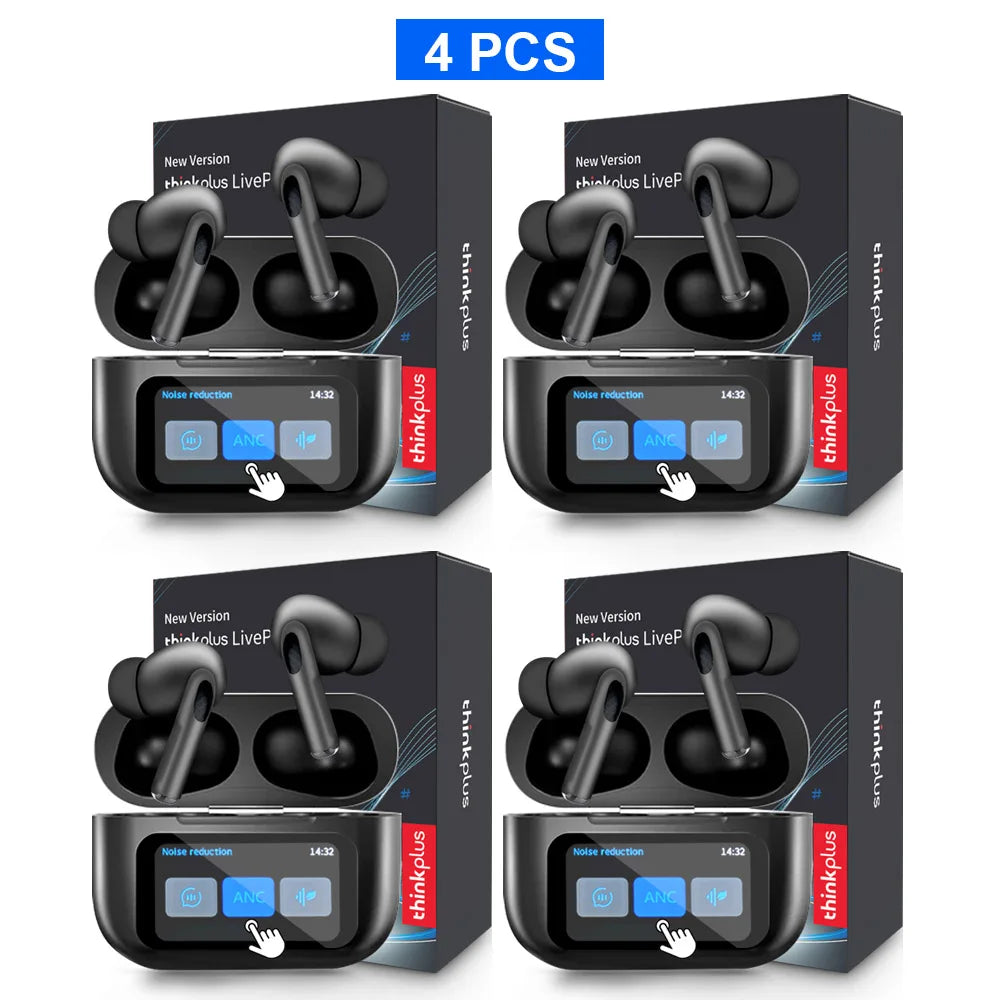 Original Thinkplus Wireless Bluetooth Earphones ANC Noise Reduction Earbuds HD Mic Call Gamer Headsets LED Touch Screen Control