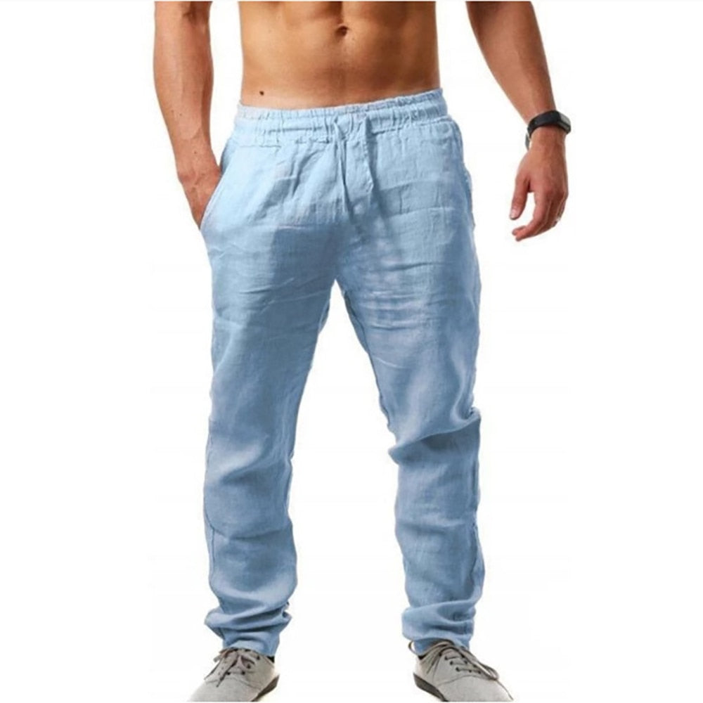 Male Casual Elastic Waist Casual Pants