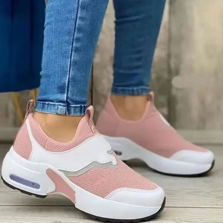 Plus Size 35-43 Shoes for Women Sneakers Slip on Comfortable Ladies Vulcanize Shoes Wedge Platform Round Head Ladies Shoes