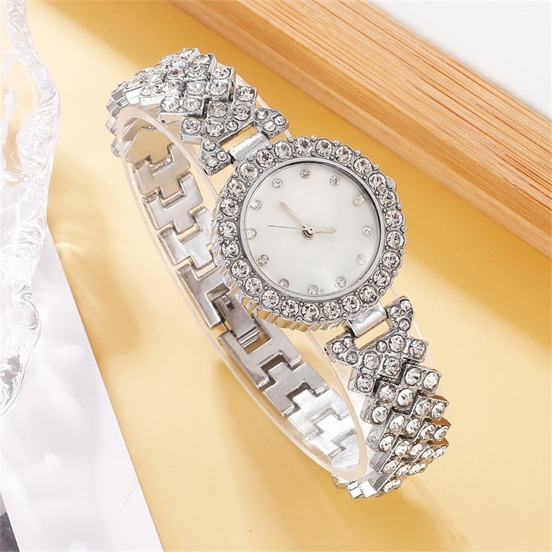 6PCS Set Luxury Casual Ladies Watches Bracelet Set Clock