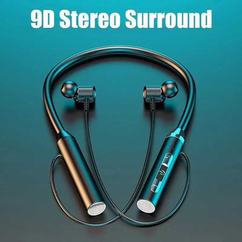 Wireless Headphones Bluetooth 5.0 Neckband Earphones Silicone Hifi 9D Stereo Sports Headset Halter Waterproof Magnetic Earbuds