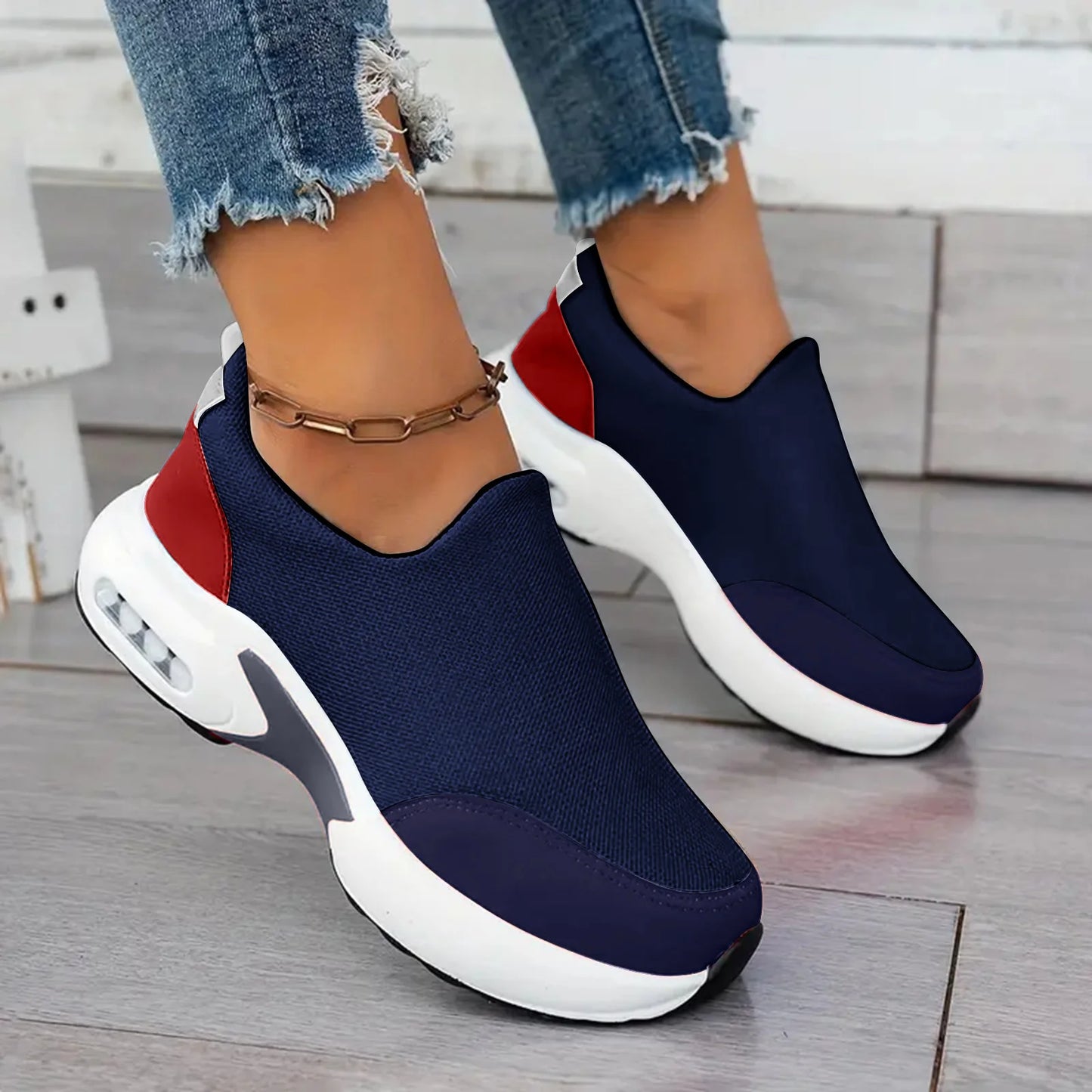Women'S Shoes Free Shipping Offer Leisure Women'S Slip On Travel Soft Sole Comfortable Shoes Outdoor Mesh Zapatos Para Mujeres