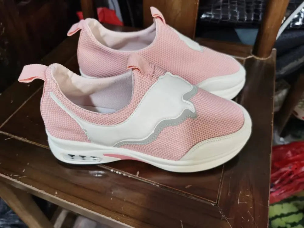 Plus Size 35-43 Shoes for Women Sneakers Slip on Comfortable Ladies Vulcanize Shoes Wedge Platform Round Head Ladies Shoes