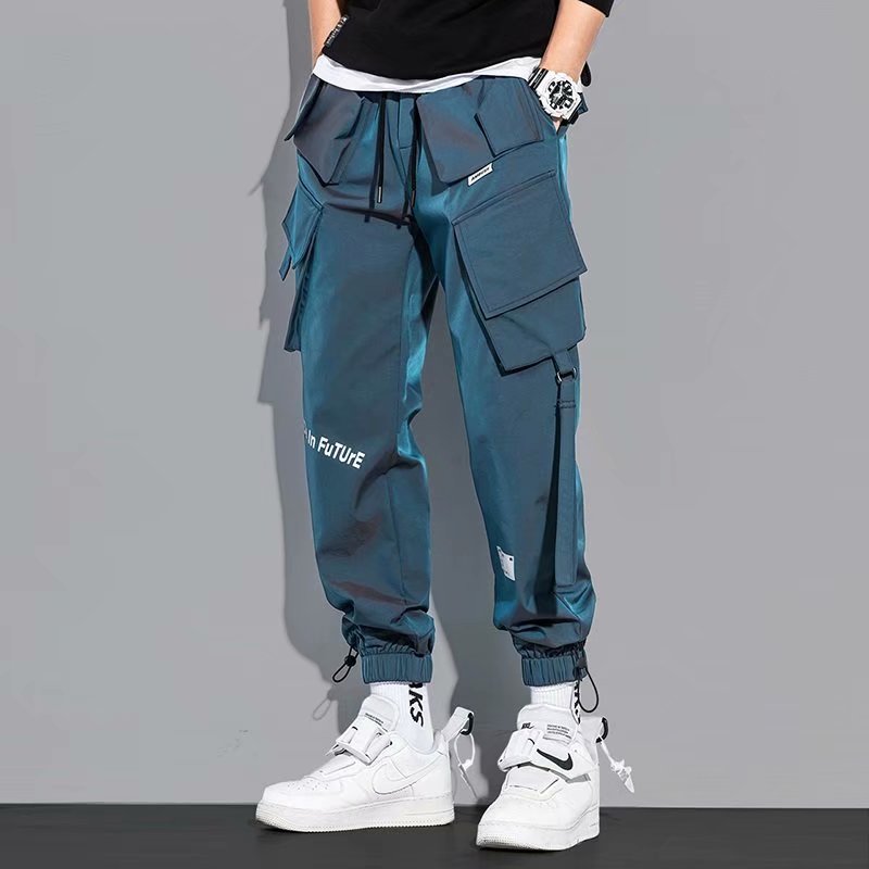 Trendy Streetwear Solid Sweatpants Joggers Male Casual Cotton Trousers