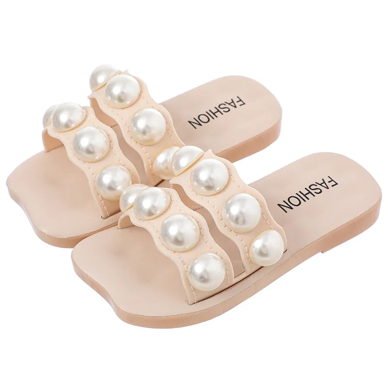 2026Summer Children's Slippers Girls Princess Non-slip Soft Sole Slippers Toddler Girl Shoes Bow Tie Slippers Flip Flops Outdoor