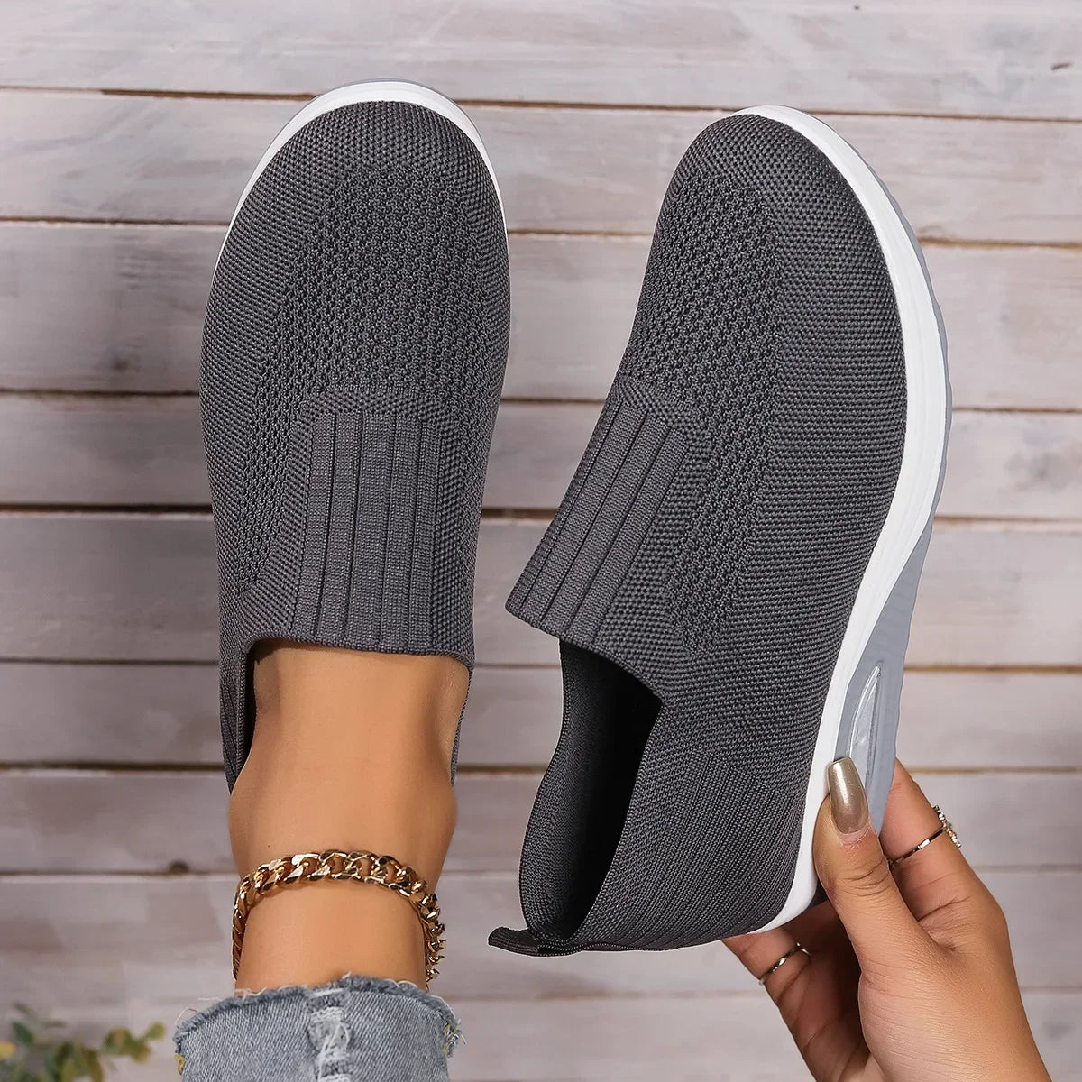 Women Walking Shoes Air Cushion Non Slip Orthopedic Shoes Ladies Platform Mules Breathable Wedge Female Sneakers 2025