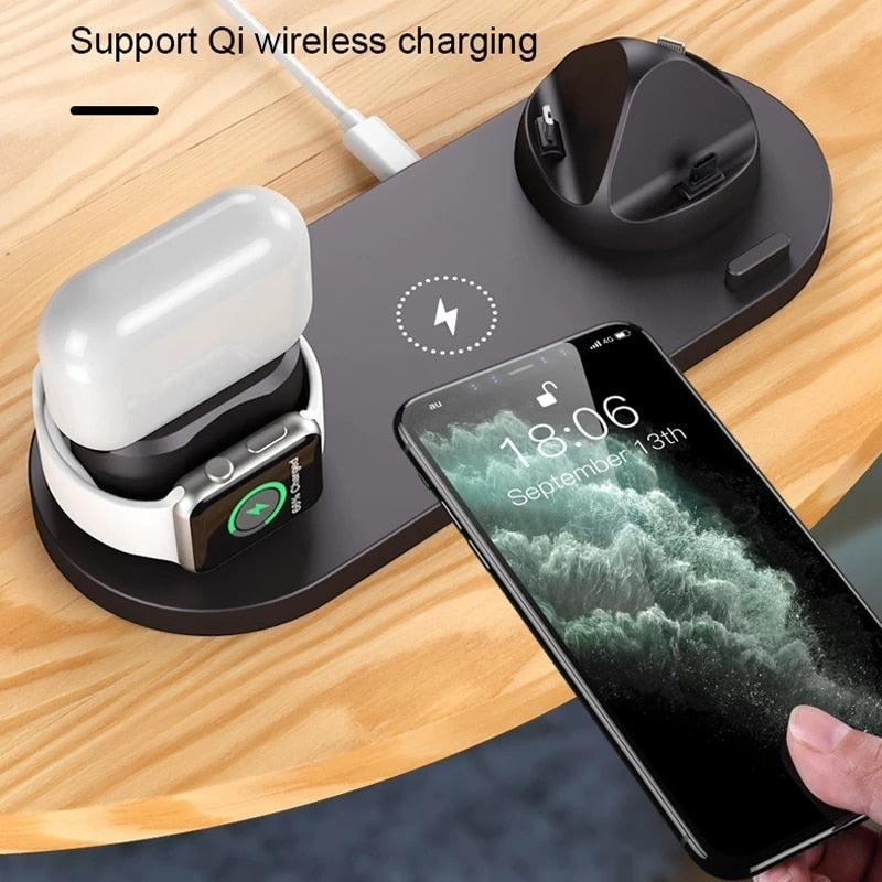 30W 7 in 1 Wireless Charger Stand Pad