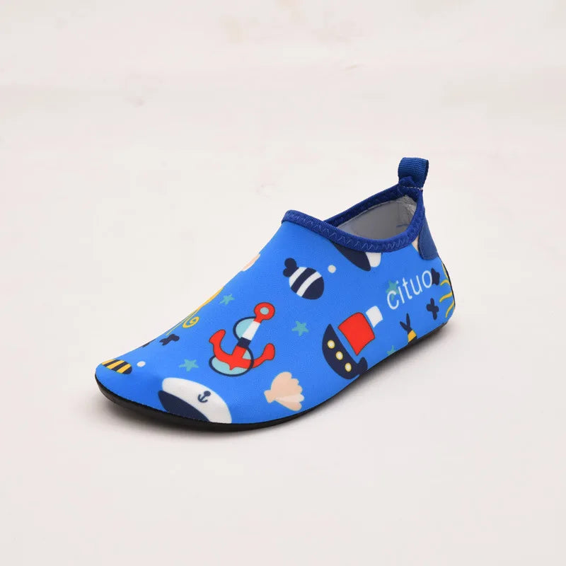 Kids Boys Girls Cartoon Swim Water Shoes Barefoot Aqua Socks Non-Slip Shoes Surf Fishing Diving Children Indoor Slippers