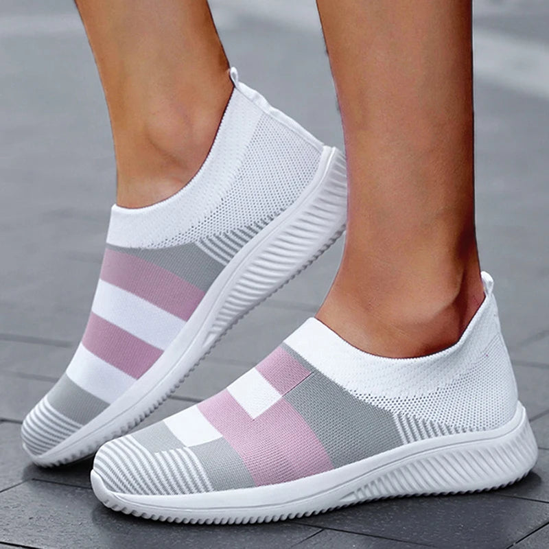 Women's Sneaker Fashion Soft Sneakers For Women Walking Shoes Slip On Sock Shoes Plus Size Women's Sneakers Zapatos De Mujer