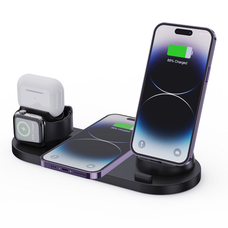 30W 7 in 1 Wireless Charger Stand Pad