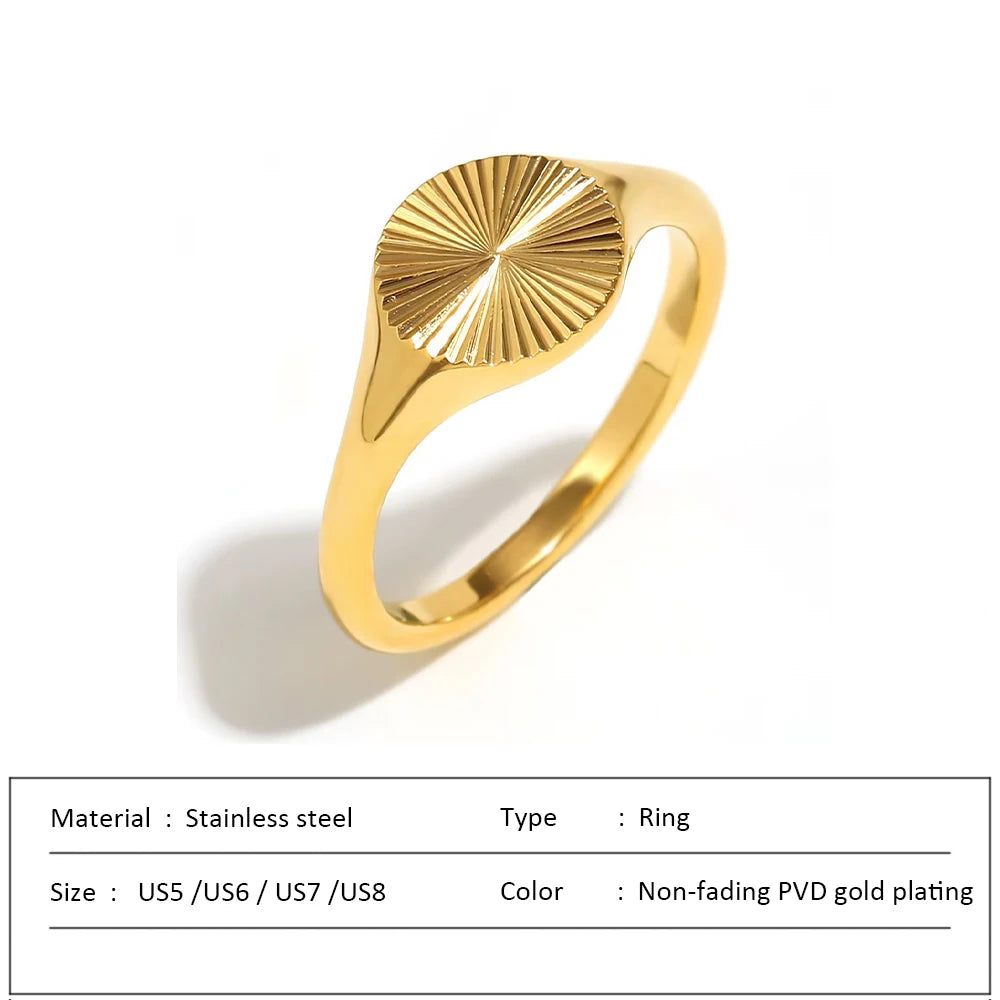 Waterproof Stainless Steel Ring for Women Non-fading Heart Ring Stylish Metal Rings Simple New Jewelry Wholesale Dropshipping
