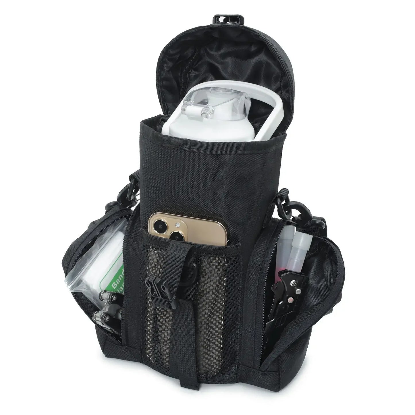 Water Bottle Pouch Molle Shoulder Bag Phone Holder Outdoor Sports Travel Fishing Camping Hiking Hunting Kettle Waist Pack Bags
