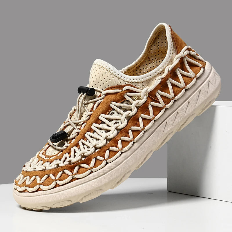 Summer Hand-woven Men's Sandals Fashion Men Casual Shoes Brand Designer Men Sneakers High Quality Beach Sandals Men Shoes