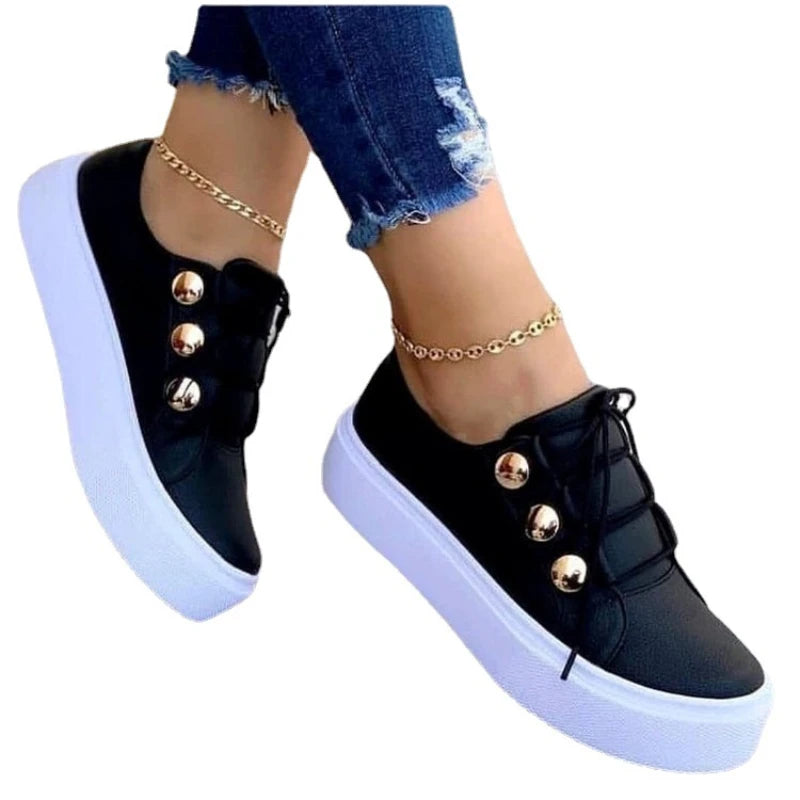 Lady Vulcanized Shoes Outdoor Women Sports  Platform Shoes Female Casual  Women Wedge  Fashion Sneakers 2024 New