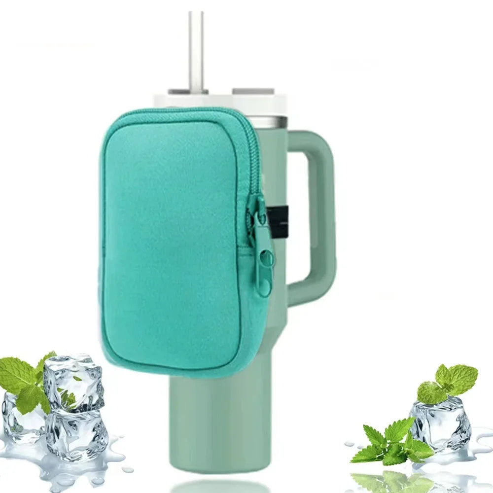 New Handheld Water Bottle Bags Fitness Accessories Zipper Small Storage Bag with Zipper Outdoor Sports Water Bottle Cup Bag