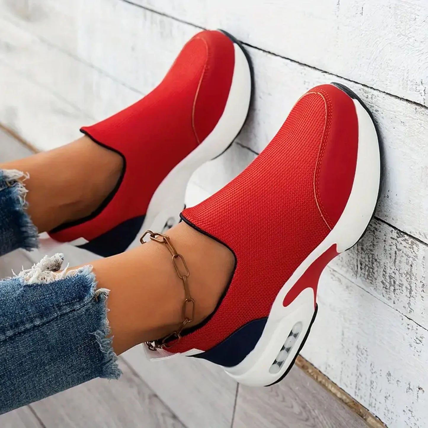 Women'S Shoes Free Shipping Offer Leisure Women'S Slip On Travel Soft Sole Comfortable Shoes Outdoor Mesh Zapatos Para Mujeres