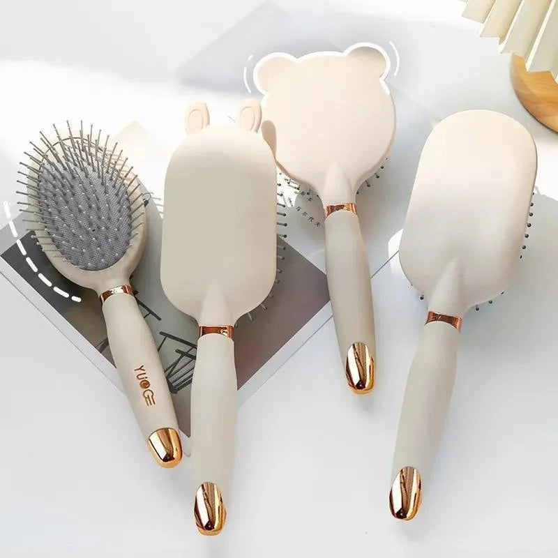 Hair Brush Cute Air Cushion Massage Comb Antistatic Comb Household Women's Long Hair Curly Hair Brush with Cleaning Tools