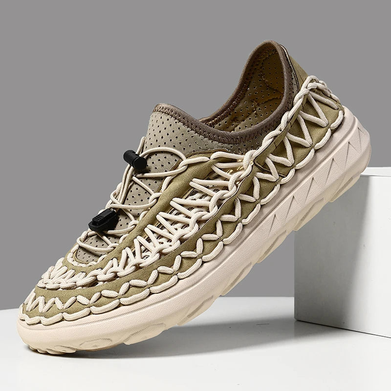 Summer Hand-woven Men's Sandals Fashion Men Casual Shoes Brand Designer Men Sneakers High Quality Beach Sandals Men Shoes