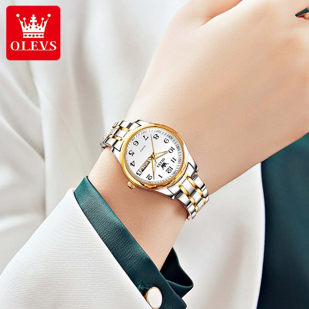 Original Luxury Waterproof Stainless Steel Quartz Watches for Ladies