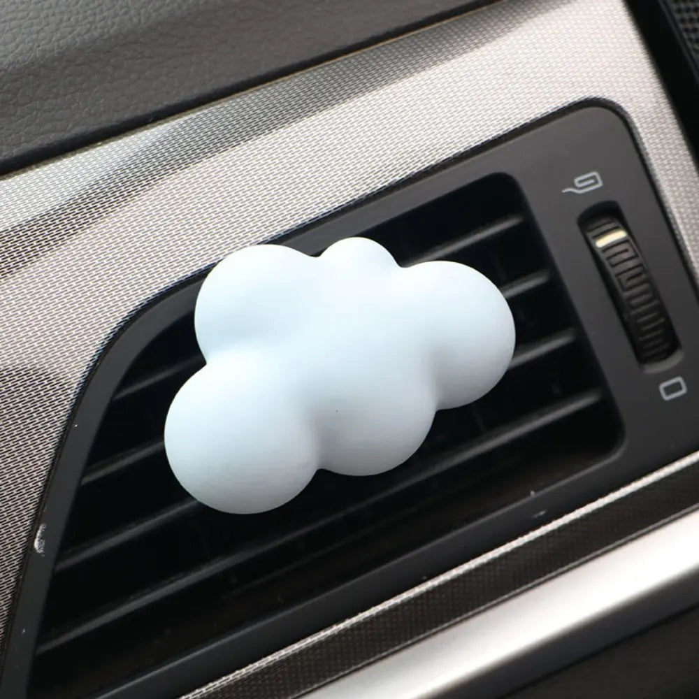 Cute Cloud Car Air Freshener - Gypsum Aroma Diffuser Vent Clip, Refillable Creative Auto Decor Gift for Women Men